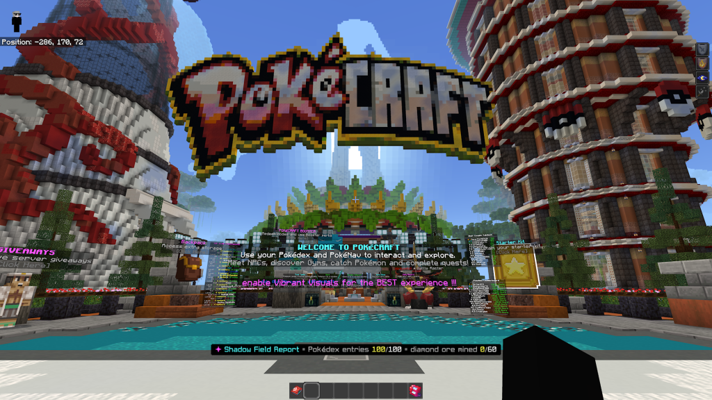 A view of the main spawn